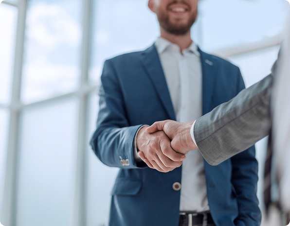 Partners shaking hands